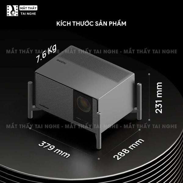 XGIMI Titan Noir Pro - Máy chiếu 4K thông minh cao cấp, tích hợp Google TV, sử dụng công nghệ RGB Triple Laser, độ phân giải chuẩn 4K UHD, độ sáng 6.000 ISO Lumens, đạt chứng nhận IMAX Enhanced & Dolby Vision và tích hợp loa Harman Kardon