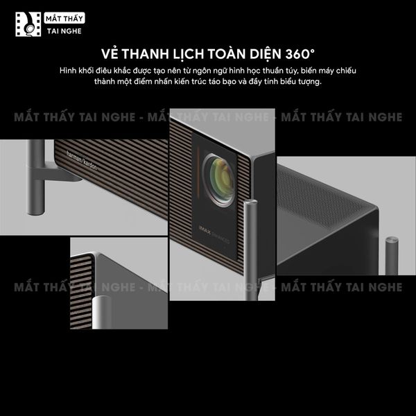 XGIMI Titan Noir Ultra Max - Máy chiếu 4K thông minh cao cấp, tích hợp Google TV, sử dụng công nghệ RGB Triple Laser, độ phân giải chuẩn 4K UHD, độ sáng 8.000 ISO Lumens, đạt chứng nhận IMAX Enhanced & Dolby Vision và tích hợp loa Harman Kardon