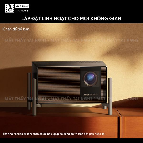 XGIMI Titan Noir Ultra Max - Máy chiếu 4K thông minh cao cấp, tích hợp Google TV, sử dụng công nghệ RGB Triple Laser, độ phân giải chuẩn 4K UHD, độ sáng 8.000 ISO Lumens, đạt chứng nhận IMAX Enhanced & Dolby Vision và tích hợp loa Harman Kardon