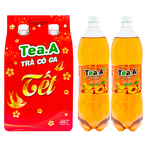 TeaA气泡桃子茶  1.46L – 春节特饮