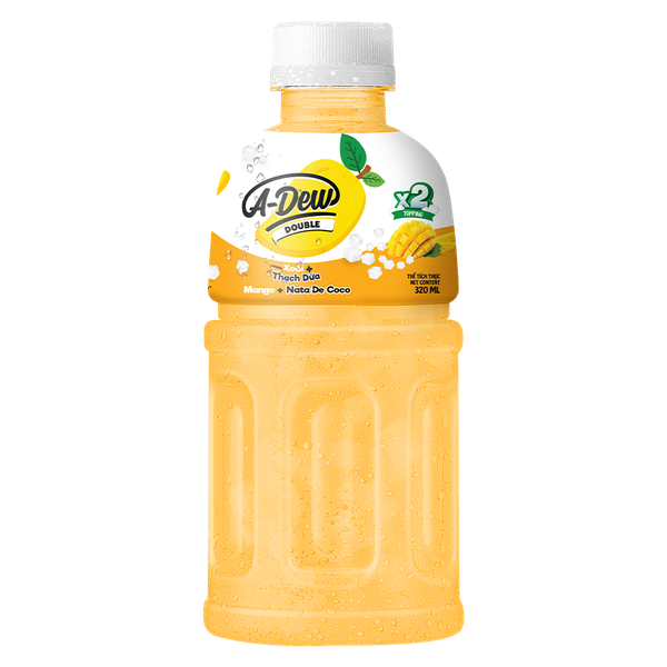 320ml A-Dew Double Mango Juice Drink With Nata De Coco