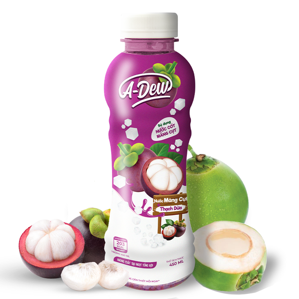 Nước Măng Cụt Thạch Dừa A-Dew Chai 450ml