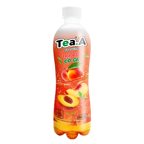 Trà Đào Có Ga Tea.A Sparkling Chai 390ml