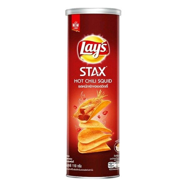 Snack Lay's stax khoai tây miếng vị mực sốt cay 100g