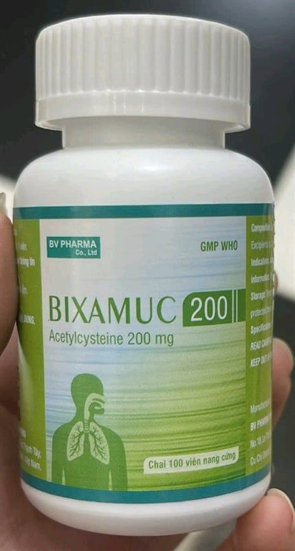 Bixamux acetylcystein 200mg lọ 100v
