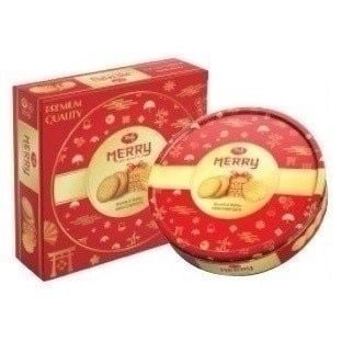 Bánh thiếc merry Nhật xanh + đỏ