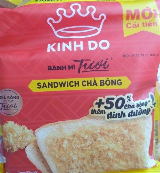 Kinh đô bánh mì tươi sandwich chà bông 50g