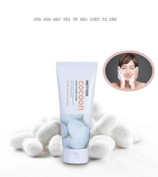 Sữa rửa mặt tẩy da chết Cocoon Pretty Skin pore scrub Foam 150ml