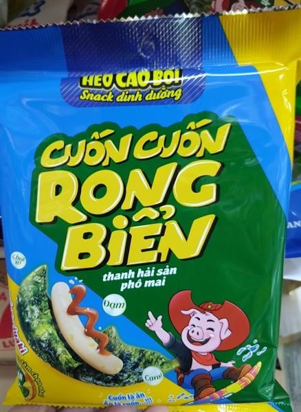 Rong biển cuốn thanh hải sản phô mai