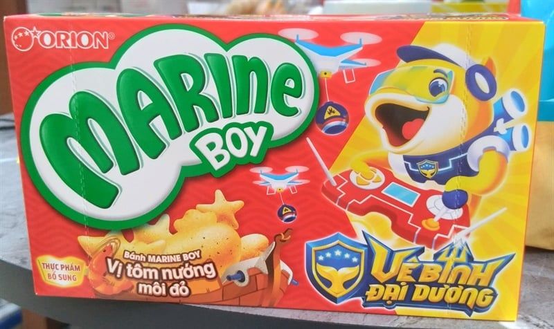 Bánh cá Marine boy vị tôm nướng môi đỏ 35g