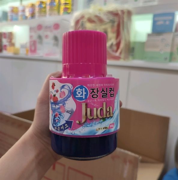 Cốc thả bồn cầu thơm JUDA 180g màu hồng