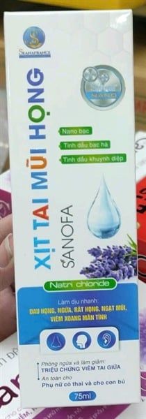Xịt tai mũi họng sanofa 75ml