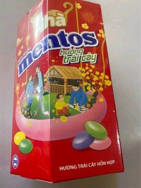Kẹo nhai Mentos trái cây lục giác