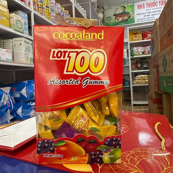 Kẹo dẻo lot 100 hộp tổng hợp 225 G