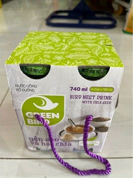 Yến sào hạt chia 740ml( 4 chai x 185ml)