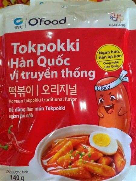 Bánh gạo tokpokki Hàn Quốc Vị truyền thống O'food 140g