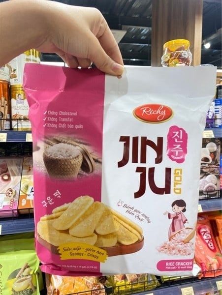 Bánh gạo Hàn Quốc jinju vị muối hồng 134.4g
