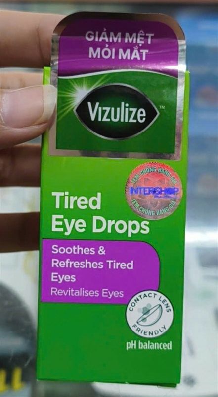 Dung dịch nhỏ mắt Vizulize giảm mệt mỏi mắt