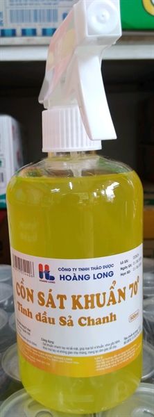 Cồn sát khuẩn 70° tinh dầu sả chanh 500ml