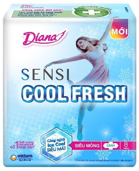 Băng vệ sinh Diana Cool Fresh siêu mỏng