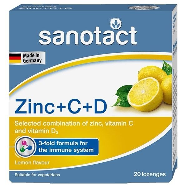 Viên ngậm tăng cường miễn dịch sanotact zink+c+d cospharma