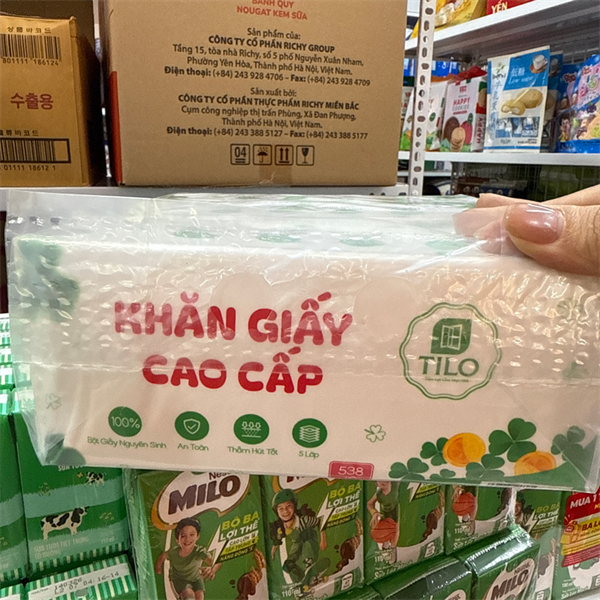 Khăn giấy cao cấp Tilo 538 tờ