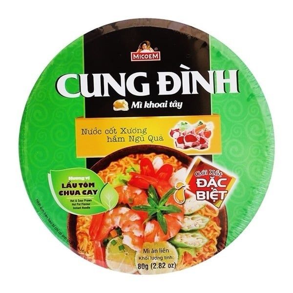 Mỳ tô Cung Đình vị sườn heo 80g x 12tô/thùng
