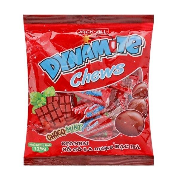 Kẹo Dynamite chews hương bạc hà nhân socola 112,5g