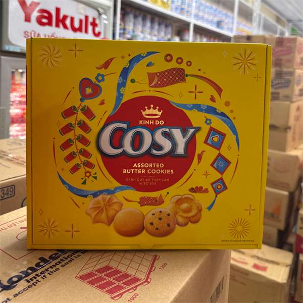 Bánh hộp Cosy Kinh Đô quy bơ thập cẩm vị bơ sữa 315g