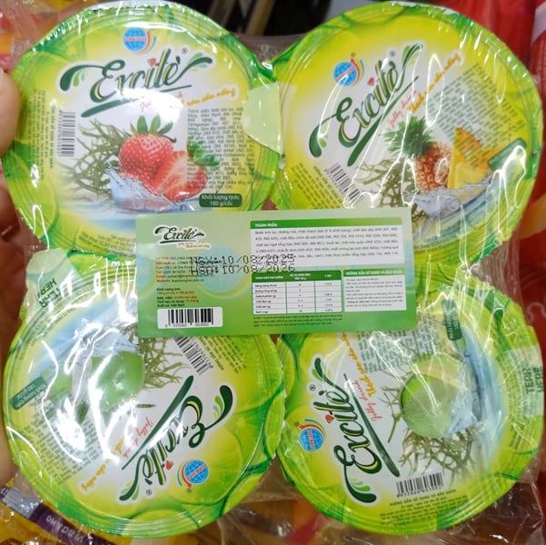 Thạch rau câu uống túi 4 cốc