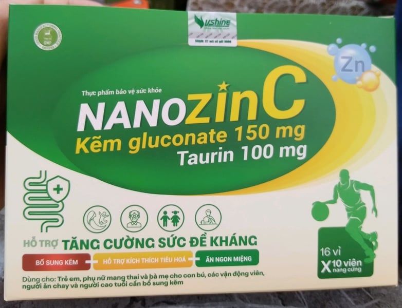 Viên tăng cường đề kháng NanozinC H16 vỉ x 10 viên