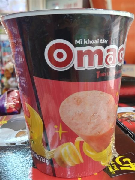 Mì khoai tây Omachi mì ly thịt xốt bò hầm 113g