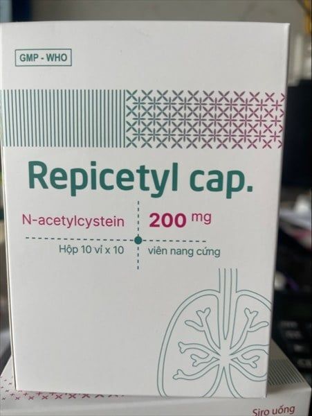 Repicetyl cap acetylcysteine 200mg Abipha hộp 10 vỉ x 10 viên