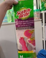 Găng tay hạt nổi nhám 2 mặt Scotch- Bệt Size M 33cm