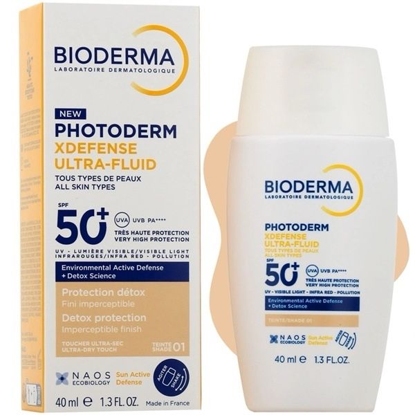 Kem chống nắng Bioderma photoderm xdefense ultra-fluid có màu