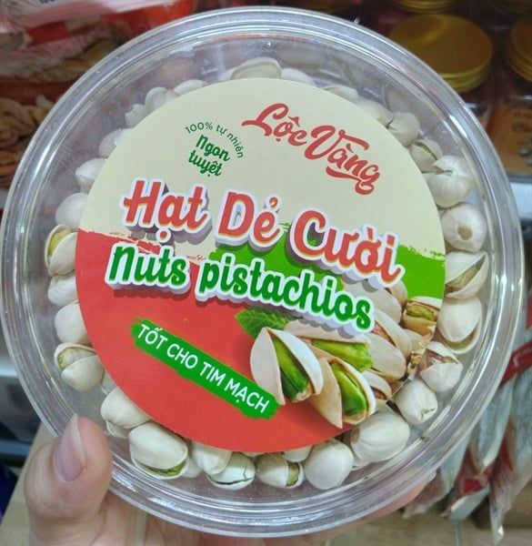 Hạt dẻ cười hộp tròn 455g lộc vàng