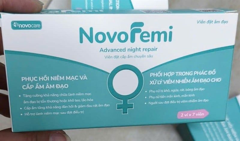 Viê đặt NovoFemi advanced night repair 2 vỉ x 7 viên