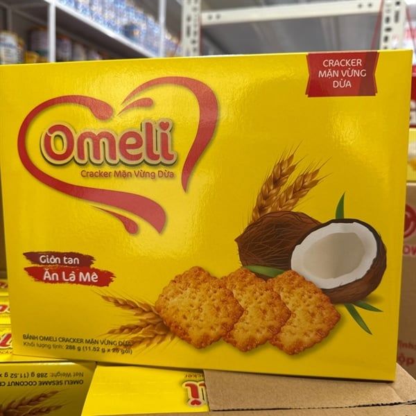 Omeli Cracker mặn vừng dừa