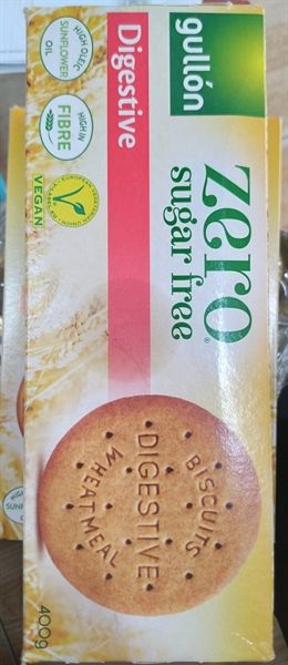Bánh qui không đường bột mì nguyên cám Zero Gullon 400g