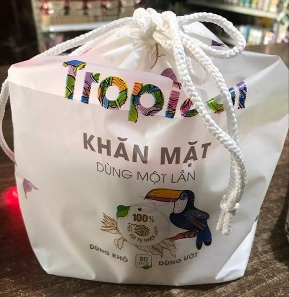 Khăn mặt dùng 1 lần Mamamy tropical cuộn 80 tờ