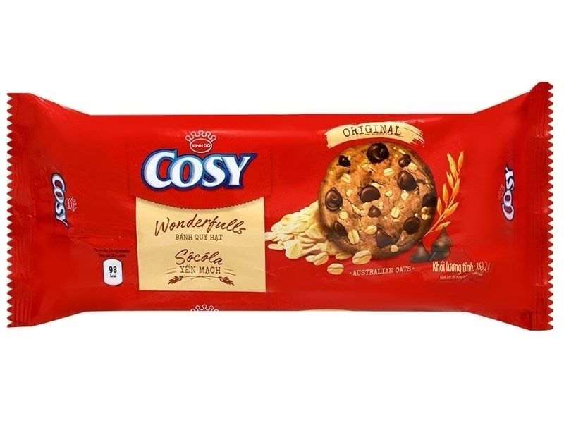 Bánh Cosy wonderfulls hạt socola yến mạch chocochips 163.2g
