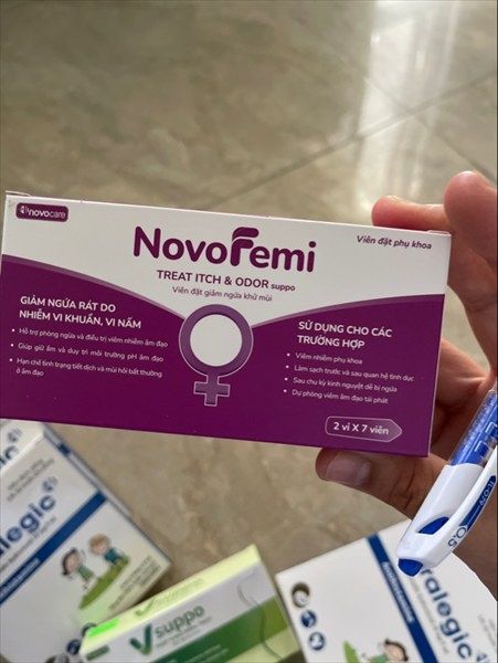 Viên đặt novofemi giảm ngứa khử mùi H 2 vỉ x 7 viên