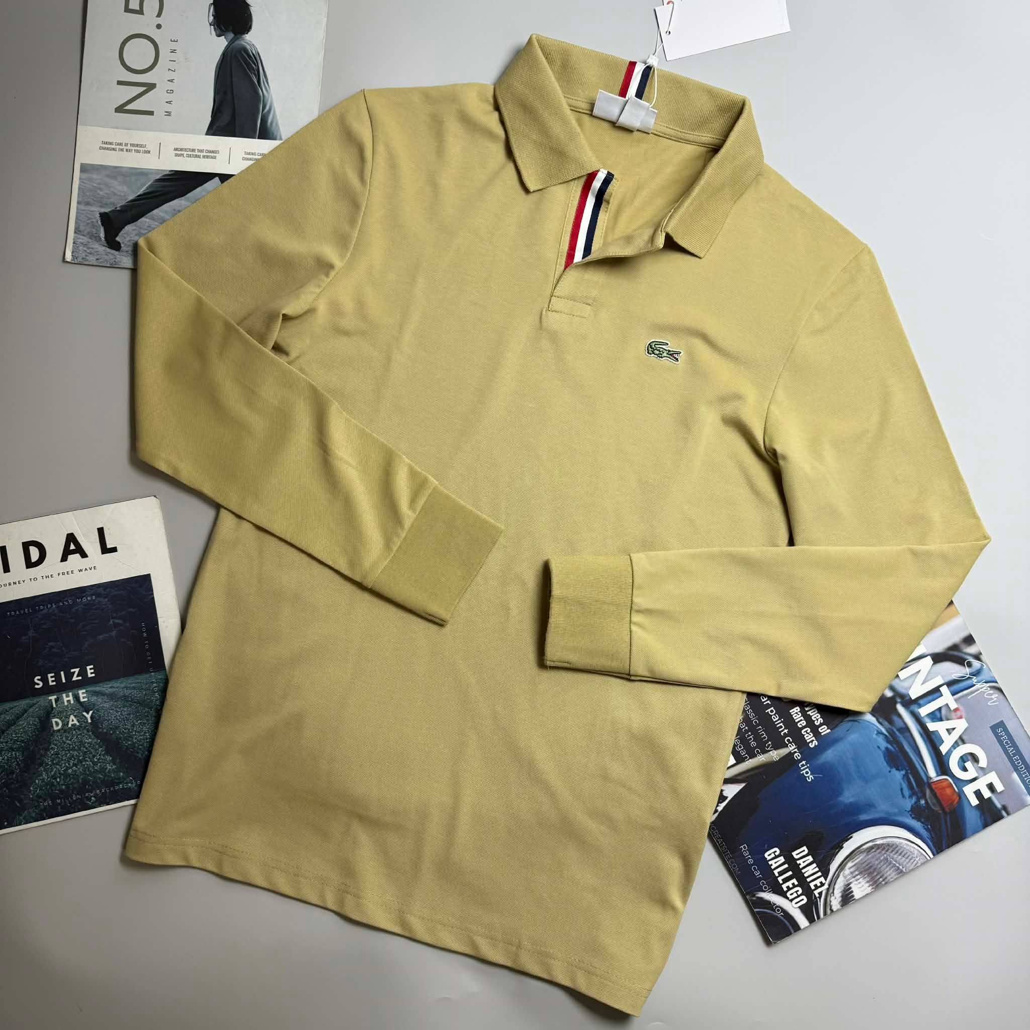 POLO DT LA.COSTE CỔ CỜ PHÁP SLIM 6728