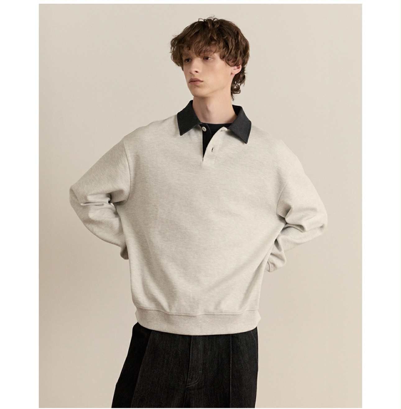 POLO NỈ DT MIND.BRIDGE PHỐI CỔ VẢI JEAN 6124