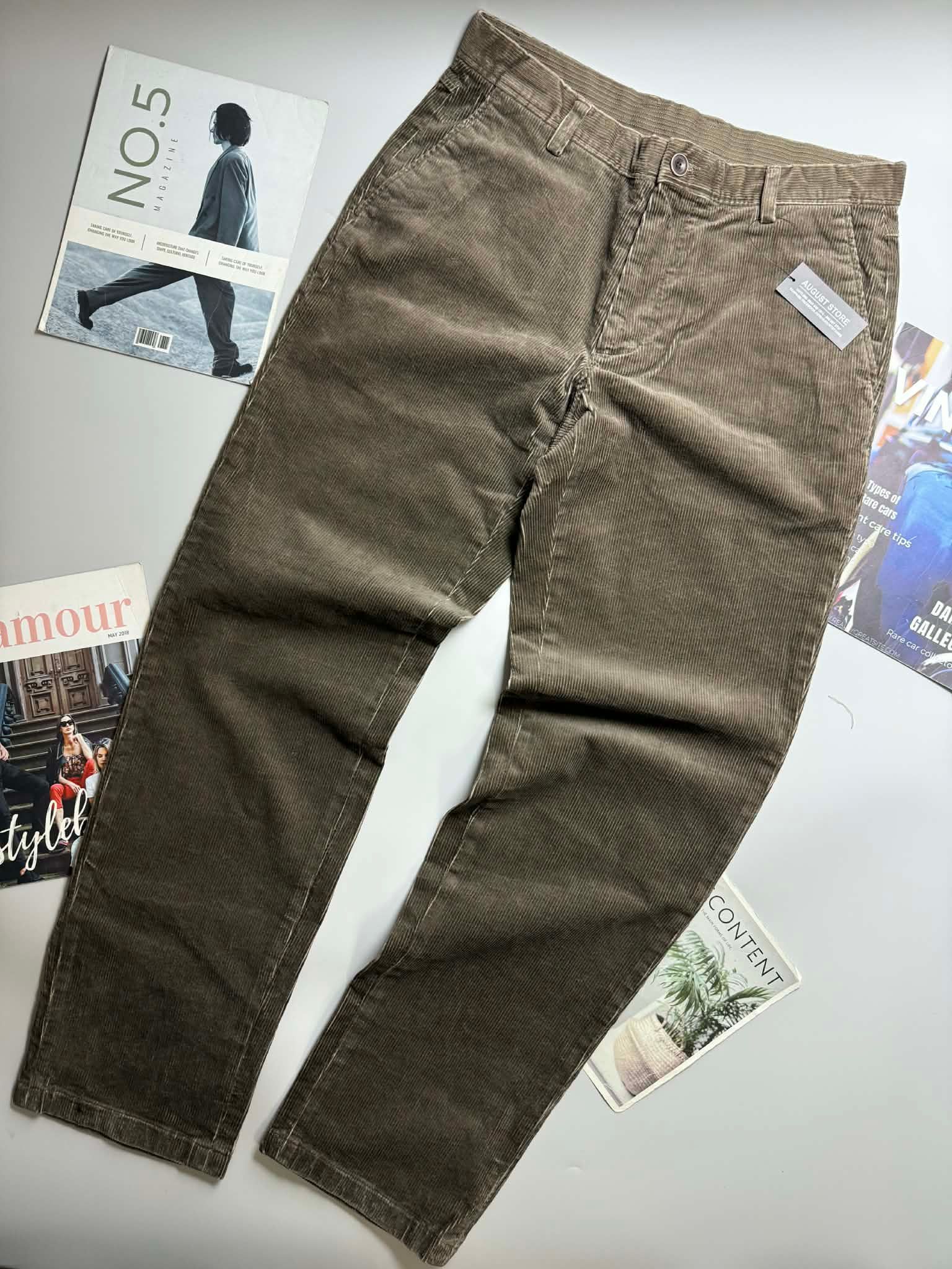 QUẦN NHUNG KẺ TĂM OL.ZEN RELAXED FIT 3030