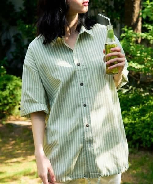 SƠ MI CỘC TAY SLOW.ACID KẺ OVERSIZE 7252