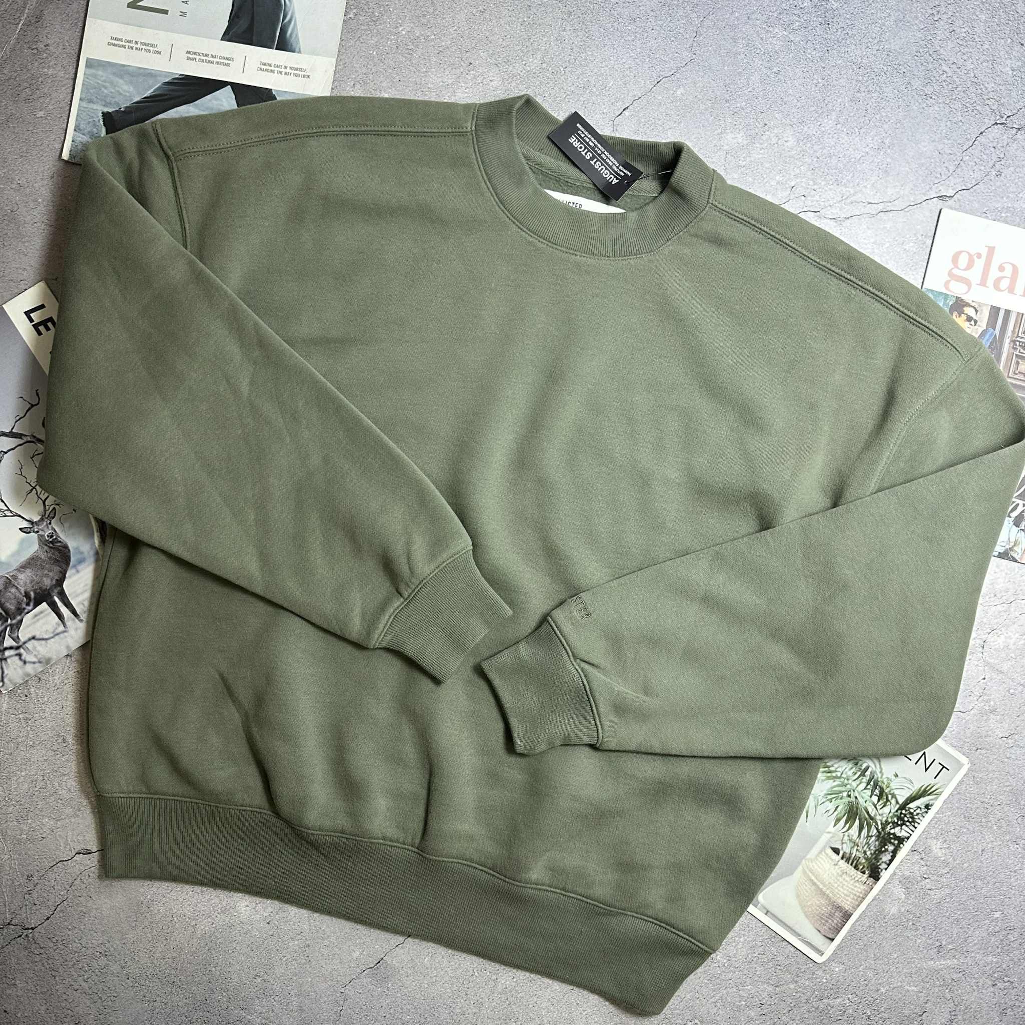 ÁO NỈ LÔNG HOL.LISTER TRƠN MÀU BOXY FIT 3661