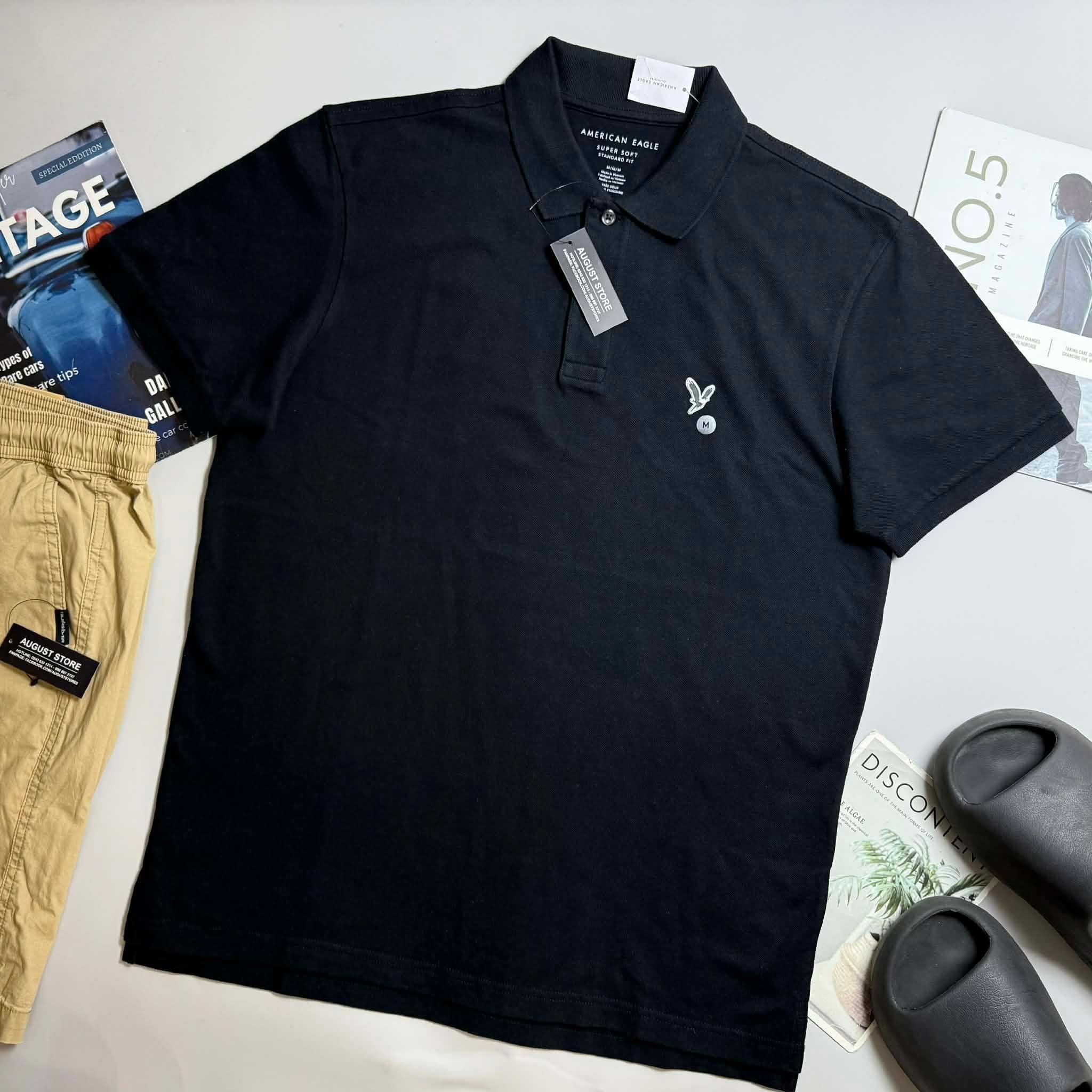 POLO AE TRƠN MÀU LOGO NGỰC STANDARD FIT 7729