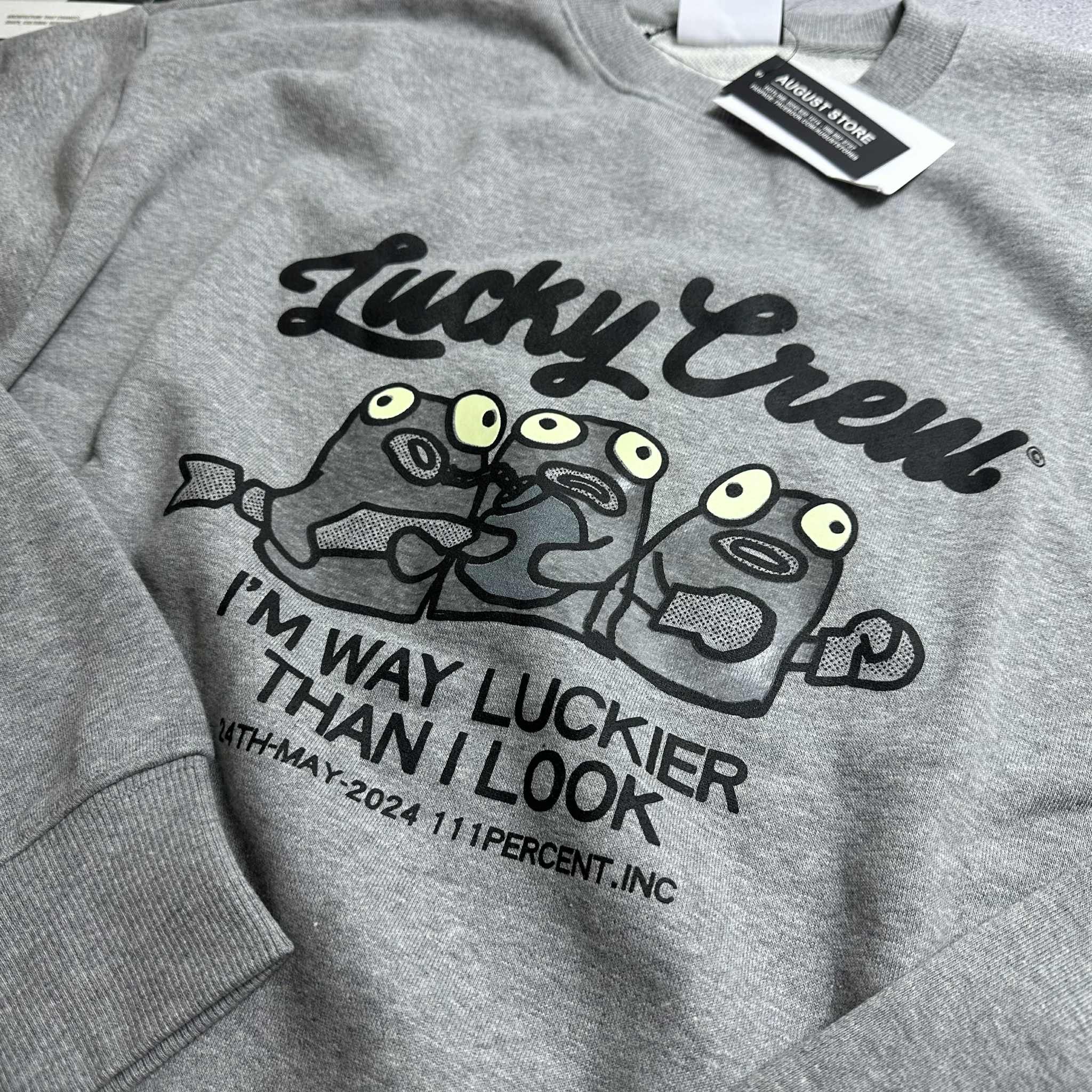 ÁO NỈ 111PERCENT IN HÌNH LUCKY CREW 8270