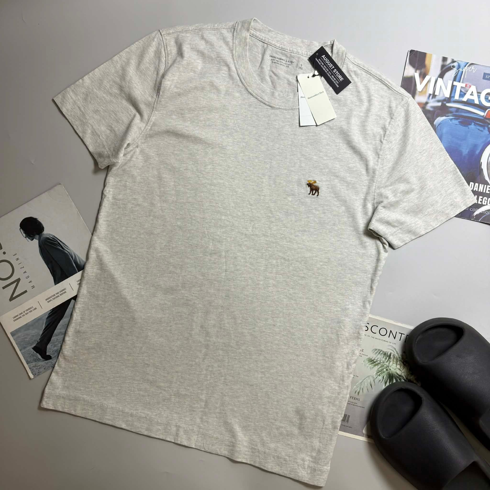 ÁO CỔ TRÒN ABER SLIM LOGO THÊU 6266